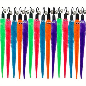 Resim 6/18 adet Kedi Oyuncakları Çubuk Yedekleri Etkileşimli Kedi Oyuncağı Değiştirme Solucan Solucanlar Yedekler Kedi Oyuncağı Solucanlar İçin Kedi Oyuncakları 