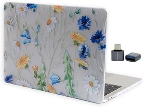 Resim McStorey MacBook Air M1 Uyumlu 13 İnç Çiçek Desenli Sert Kapak İnce Hafif Çizik Darbe Koruma Solmaz Baskı Şık Tasarım Sarı 