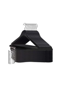 Resim 24 Adet Askılık Siyah Kıyafet - Elbise-Gömlek-Pantolon Askısı Siyah 