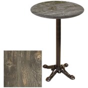 Resim Dockers Bistro Döküm Masa (Çipa Werzalit Yuvarlak Q 70cm) - Old Pine 