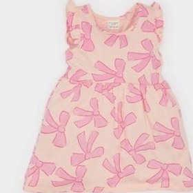 Resim Defacto Kız Bebek Fiyonk Desenli Kısa Kollu Elbise A0136a525smpn99 Pembe 
