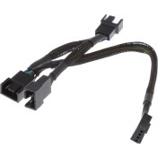 Resim 4 Pin Fan Güç Kablosu Pwm Fan Splitter Kurşun 1 Ila 3 Adaptörü Siyah Kollu 