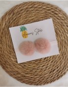 Resim Kız Çocuk Bebek Pembe Ponponlu Bandana 
