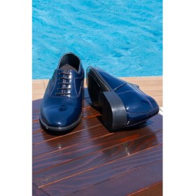 Resim Elevold Yapımı Hakiki Deri Özel Koleksiyon Rugan +7 Cm Boy Uzatan Gizli Topuk Klasik Ayakkabı Damatlık 