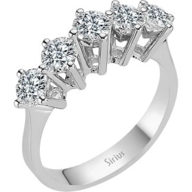 Resim Sirius F Renk 1,60 Karat Pırlanta 5 Taş Yüzük 0417R0143 
