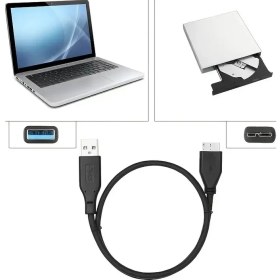 Resim Vwin HDD Harddisk Hard Disk Veri Data Kablosu, 1 Metre Siyah, 5 Gbps, USB 3.0 To Micro Usb-B 