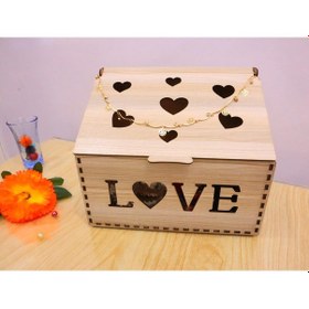 Resim Ahşap Mdf Love Takı Kutusu Çok Amaçlı Kutu 