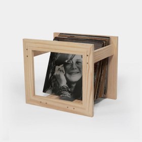 Resim DizyWood Ahşap Masa Üstü Dergilik Plaklık Kitaplık Organizer Gazetelik Düzenleyici 