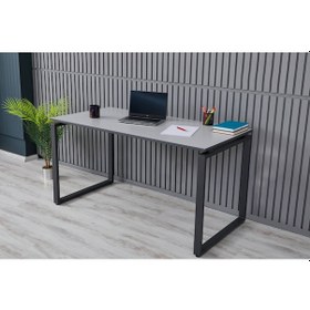 Resim Arpelia Çalışma Masası 140x70x73 Cm Dikdörtgen Ayaklı Antrasit 