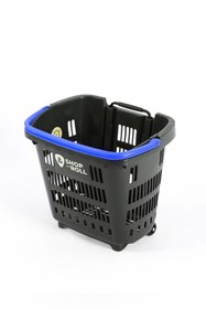 Resim Rafiste Tekerlekli Market Sepeti (Tekerlekli Alışveriş Sepeti) 34 L Mavi 