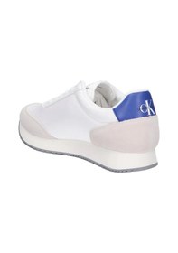 Resim Calvin Klein Retro Runner Low Mens Sneaker Erkek Günlük Spor Ayakkabı Beyaz Beyaz 