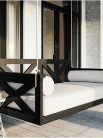 Resim ElaWoodWorking Wooden Bed Swing, Tasarım Ahşap Salıncak 