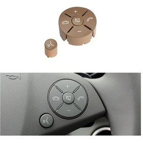 Resim Araba Sağ Yan Direksiyon Anahtarı Düğmeleri Paneli Mercedes-benz W204 2007-2014, Sol Sürüş Bej 