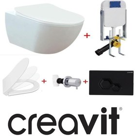 Resim Creavit Free Asma Klozet Beyaz Gr5001 Fe320 + Nkp Slim İnci Yavaş 