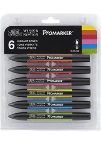 Resim Winsor&Newton ProMarker Güçlü Tonlar 6 lı Set 