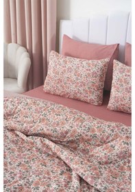 Resim Rivaistanbul Pembe Bahar Çift Kişilik Nevresimli Pike Takımı - 7 Parça Çeyiz Seti Pembe 