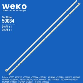 Resim Vestel 43UB9100S 43'' inç 2 Adet Tv Led Bar 