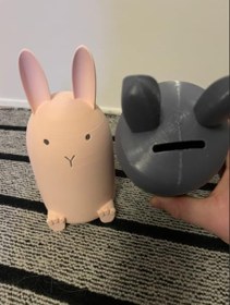 Resim Çocuklar İçin Eğlenceli tavşan Kumbara – Para Biriktirme ve Tasarruf Alışkanlığı - Piggy "rabbit" bank 