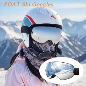 Resim POAT -Buğu Gözlükleri - Erkek ve Kadınlar İçin Geniş Çerçeve (139+) Koruma, -Parlak Ayna Lens ve Lens Kılıfı ile Gözlük - Gözlüklerle Uyumlu Sarılabilir Lens (Güç Gerektirmez), Hediye Paketi 