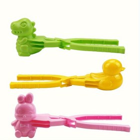 Resim Hayvan Şekilli Pirinç Topu Kalıbı Seti - Gıda Sınıfı Plastik Manuel Pres Alet, Sushi/Köfte için Uygun, Yaratıcı Dinozor/Tavşan/Ördek Tasarımlı Pişirme & Mutfak Eşyaları 