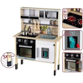 Resim Sesli Ve Işıklı Miele Aksesuarlı Ahşap Mutfak Seti 