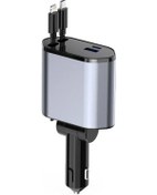 Resim Novahub 100w Hızlı Şarj Usb-c Ve Lightning, Çift Portlu Araba Şarj Cihazı 