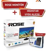 Resim Rose 22" 55 Ekran 12v Full Hd Karavan - Tekne - Yat Lcd Monitör Tv Ve Highstar Dahili Wifili Uydu Alıcısı 