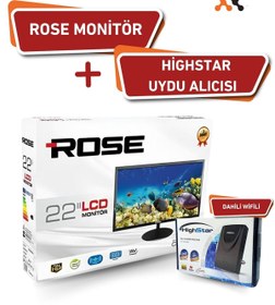 Resim Rose 22" 55 Ekran 12v Full Hd Karavan - Tekne - Yat Lcd Monitör Tv Ve Highstar Dahili Wifili Uydu Alıcısı 