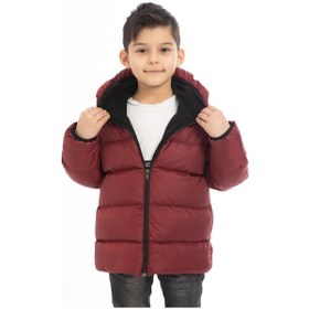 Resim Spor Erkek Çocuk Polarlı Kürklü Kapüşonlu Su Geçirmez Rüzgara Dayanıklı Şişme Kışlık Mont-197 Haki 
