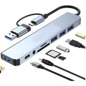 Resim 8 Girişli Usb Hub Çoklayıcı Usb 3.0 Harici Güç Destekli Yüksek Hızlı Çoklayıcı Dönüştürücü Pc Mac Laptop İçin Win11 İle Kullanılır 
