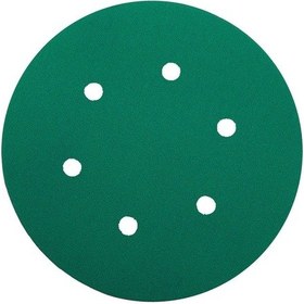 Resim Yeşil Esnek Cırtlı Disk Zımpara 150 Mm 6 Delikli 280 Kum 