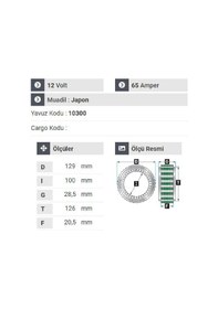 Resim Nursan 151812 Alternatör Statör L-300 H-100 Vakumlu Dinamo Alt-572 