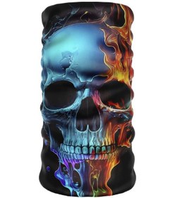 Resim Bebo Store Skull-172 Extreme Spor Motor Kullananlara Özel Desenli Reflektörlü Buf Boyunluk Bandana Balaklava 