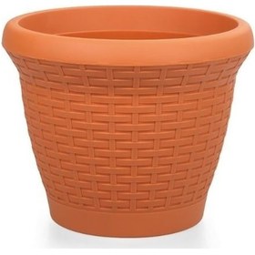 Resim Serinova Hasır Saksı No:1 Kiremit 