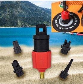 Resim Sones Sörf Kürek Kurulu Kauçuk Tekne Şişme Yatak Hava Valfi Adaptörü Araba Hava Pompası Adaptörü Kırmızı 