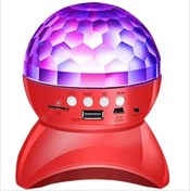 Resim Ledim L740 Disko Topu Led Işıklı Şarjlı Bluetooth Hoparlör Disco Speaker Aux/fm/tf Card Kırmızı, 