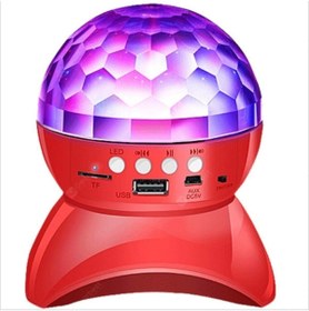 Resim Ledim L740 Disko Topu Led Işıklı Şarjlı Bluetooth Hoparlör Disco Speaker Aux/fm/tf Card Kırmızı, 