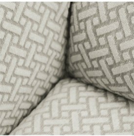 Resim Streç Lastikli Yıkanabilir Tuğla Desen Jakarlı Tekli Koltuk Örtüsü Berjer Koltuk Kılıfı Krem 