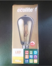 Resim Ecolite E27 7,5w Gold Led Fılament Dimmerli Sarı Işık Led Ampul 