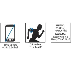 Resim Decathlon Kalenji Koşu Kol Bandı / Telefon Tutucu - Siyah 