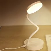 Resim 1 adet Yüksek Kaliteli Beyaz Kaz Boyun Ayarlanabilir Kol USB Işık | USB Takma LED Işık | Düğme Karartma Üç Renk | Ofis Çalışma Masası Lambası | Masaüstü Aydınlatma | Göz Koruma Çalışma Gece Lambası | Ofis Çalışma Oturma Odası Yatak Odası için Uygun | İdeal Noel Hediyesi 