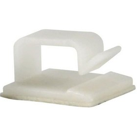 Resim Wcl1258 Kablo Sabitleme Kelepçesi Klipsi Yapışkanlı Duvar Kablo Tutucu 19 x 19 x 12 MM Beyaz 50 Adet 
