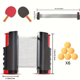 Resim Pratik Masaüstü Ping Pong Ağı Eğitici 9 Parça Set 