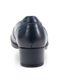 Resim Forelli Levin Topuklu Deri Kadın Ayakkabı Lacivert 