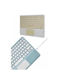 Resim Bluetooth Touchpad Klavye Ultra İnce Taşınabilir Q Klavye - Lisinya 