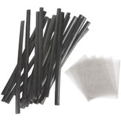 Resim Jeehugo 20 Adet Tpo Plastik Kaynak Çubuğu + 5 Adet Tamir Ağı - Araba Tampon, Kayak, Plastik Mobilya Ve Oyuncak Tamiri İçin 