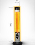 Resim HOOK Hk 402 Dikatronik 2000 Watt Infrared Dik Isıtıcı Soba 