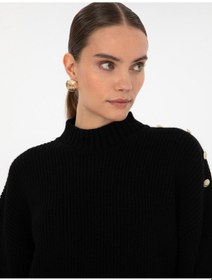 Resim Pierre Cardin Kadın Siyah Kazak /triko 50316342-vr046 Siyah 