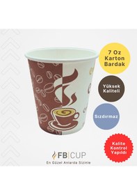 Resim Fb Cup 7 Oz Karton Bardak 3.000 Adet Sızdırmaz 