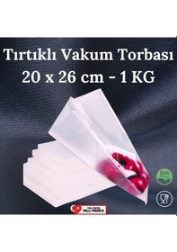 Resim Tırtıklı Vakum Makinesi Poşeti- Torbası -20 X 25 Cm - 1 Kilo 